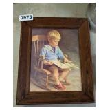 BOY READING WALL ART
