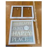 BEACH WALL DECOR AND PICTURE HOLDER