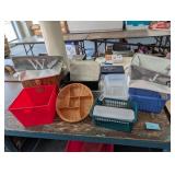LOT OF BASKETS, TOTES, ETC