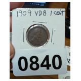 1909 VICTOR BRENNER "VDB" WHEAT PENNY