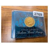 1905 GOLD LAYERED INDIAN HEAD PENNY