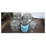 (5) GLASS JARS