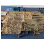 LOT OF BULAP ADVERTISING BAGS