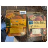 (2) 16" CHAIN SAW CUTTING CHAINS