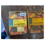 (2) 16" CHAIN SAW CUTTING CHAINS