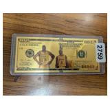 GOLD FOIL .9999 LA LAKERS  $100 DOLLARS