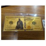 GOLD FOIL .9999 BATMAN  $100 DOLLARS