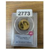 2008-S JAMES MONROE $1 COIN, GRADED PR69CAM