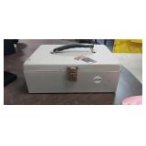 CASH BOX WITH TILL, COIN WRAPPERS & (6) BANK BAGS