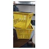 (2) HANDLED PLASTIC BASKETS