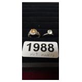 (2) RINGS NOT MARKED