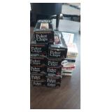 (9) BOXES OF POKER CHIPS AND (7) DECKS OF CARDS