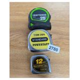 3 TAPE MEASURES