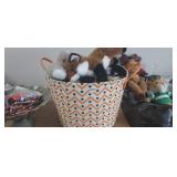 BASKET FULL OF PLUSH TOYS