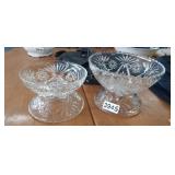 (2) ANTIQUE CUT GLASS BOWLS