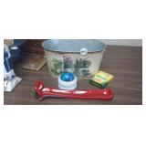 METAL BASKET, CHALK, MASSAGE ROLLER, TONGUE INCENS