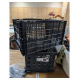 BLACK CRATE AND MILK CRATE