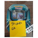 TIN OF POKEMON CARDS