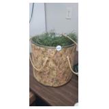 LARGE BASKET WITH GREENERY