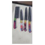 4 HANDMADE KNIVES