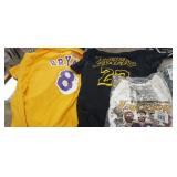 LOT OF LAKERS TEES, 1 IS NEW IN PACKAGE