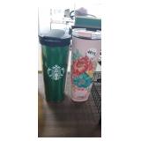 (2) TRAVEL TUMBLERS