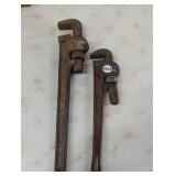 (2) PIPE WRENCHES 14" AND 18"