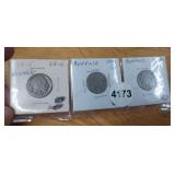 1915, 1920-S, 1925-S BUFFALO NICKELS