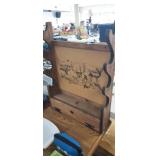 GUN RACK WITH AMMO DRAWER, NO KEY