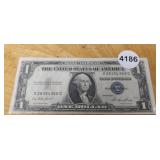 1935-E BLUE SEAL $1SILVER CERTIFICATE *NO MOTTO