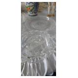 (2) CUT GLASS PLATTERS