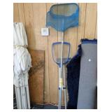 SWIMMING POOL BROOM, AND (2) SKIMMER NETS