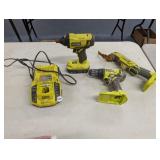 RYOBI BATTERY OPERATED TOOLS, MISMATCHED CHARGER