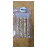 4 VIALS OF GOLD FLAKE