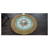 VINTAGE 24K GOLD HAND DECORATED CHINA PLATE