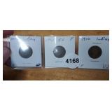 1897, 1901, 1902 INDIAN HEAD PENNIES