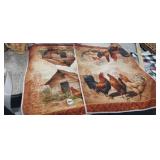 (2) ROOSTER  TABLE RUNNERS