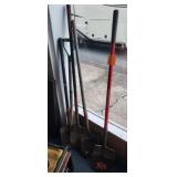 5 GARDENING TOOLS- MOSTLY SHOVELS
