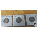 1955, 1926, 1927 BUFFALO NICKELS