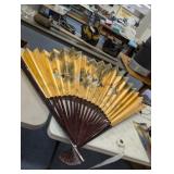 LARGE ORIENTAL FAN DECOR