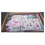 GIRLS PARTY SUPPLIES KIT, NEW