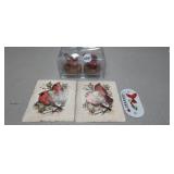 LOT OF CARDINAL DECOR