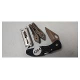 KNIFE AND (2) MULTI-TOOLS