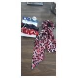 (2) RAZORBAACK HAIR SCRUNCHIES, AND A ....