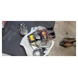 BAG OF MOSTLY BATTERY CHARGERS