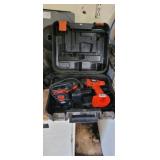 BLACK AND DECKER DRILL, 2 BATT, CHARGER WITH CASE