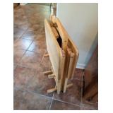 2 FOLDING TABLES AND RACK