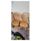 2 WOODEN CHAIRS