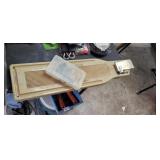 FISH CLEANING BOARD AND SMALL BOX OF TACKLE