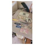 LOT OF DECALS, PLATES, CENTERCAPS, PLUS